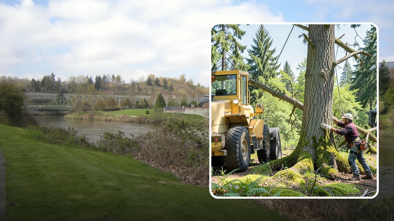 Hanging limb removal in Tukwila, King County, WA - The removal of broken, suspended limbs.
