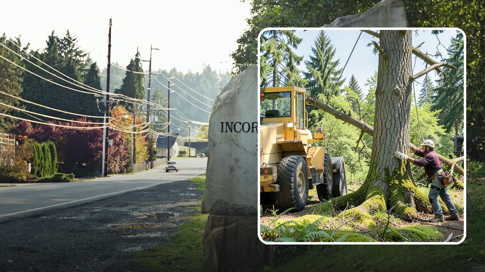 Hanging limb removal in Wilkeson, Pierce County, WA - The removal of broken, suspended limbs.