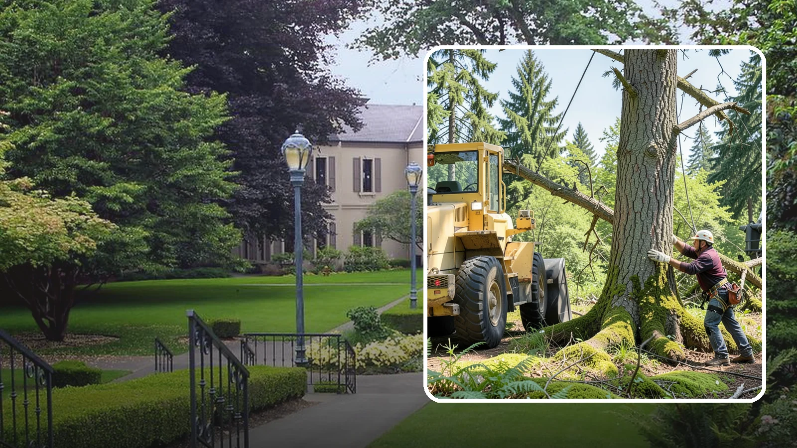 Hanging limb removal in Woodinville, King County, WA - The removal of broken, suspended limbs.