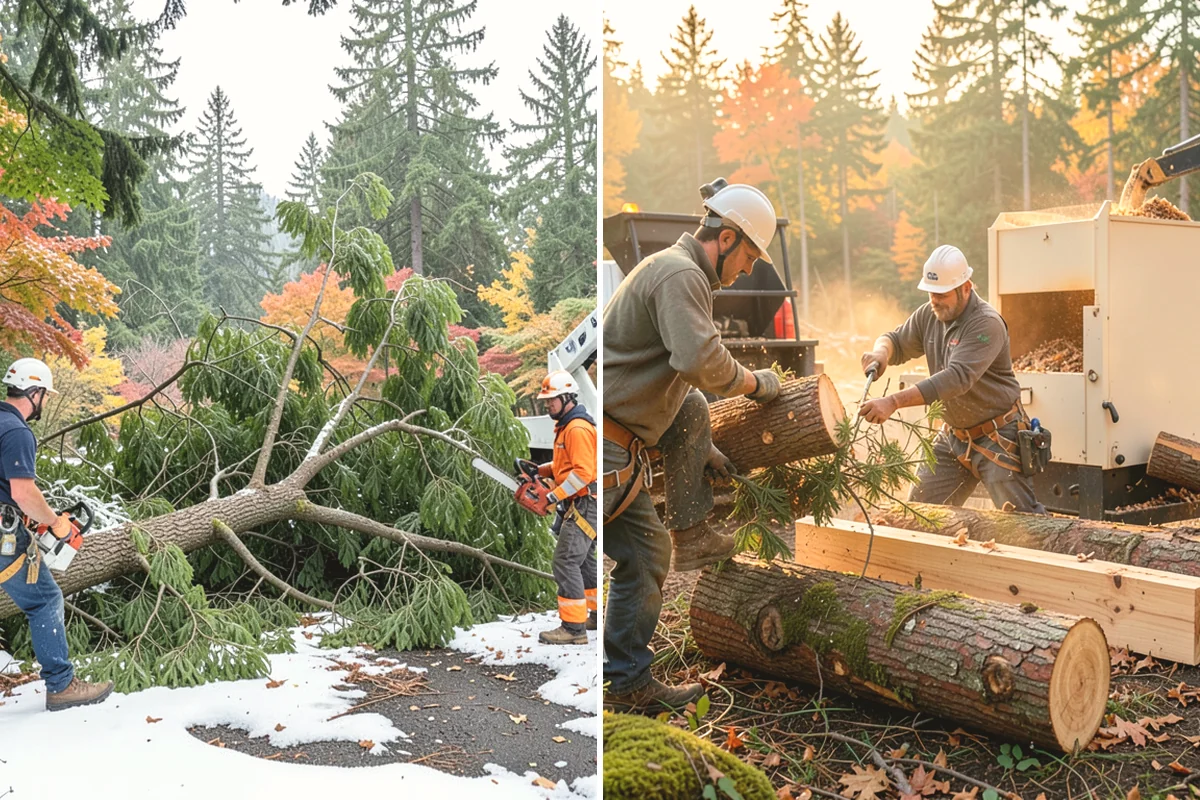 Hanging limb removal in Yarrow Point, King County, WA - Assess damage and immediate hazards