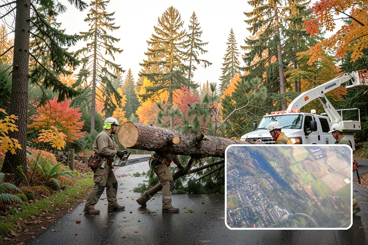 Hazard Mitigation in Algona, King County, WA - Supports long-term tree health and stability