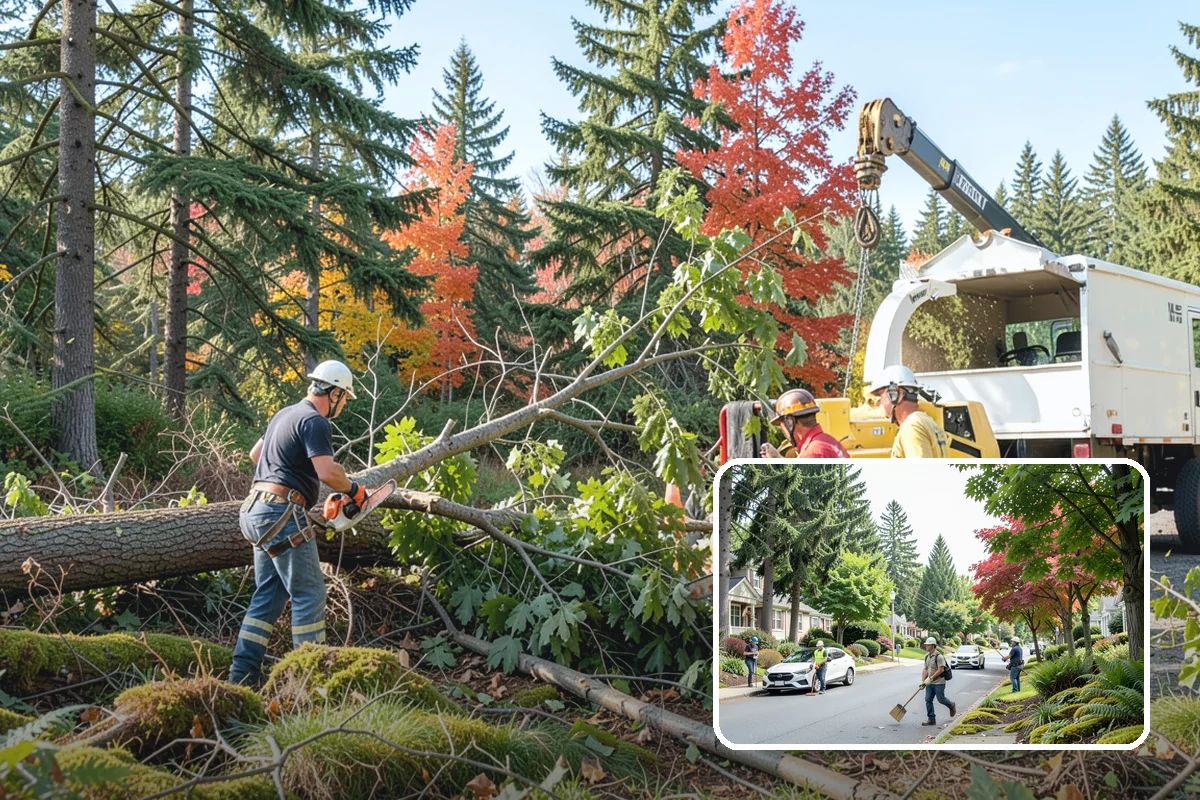 Hazard Mitigation in Beaux Arts Village, King County, WA - Supports long-term tree health and stability