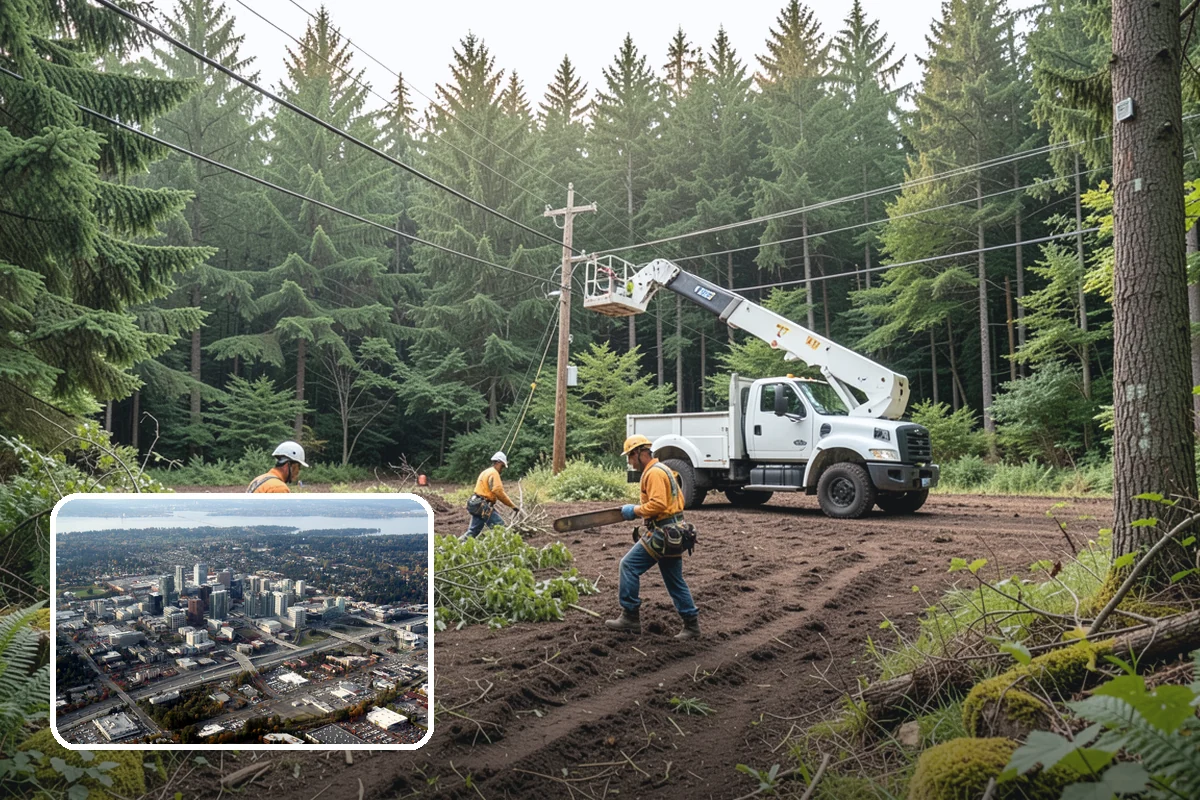 Hazard Mitigation in Bellevue, King County, WA - Supports long-term tree health and stability