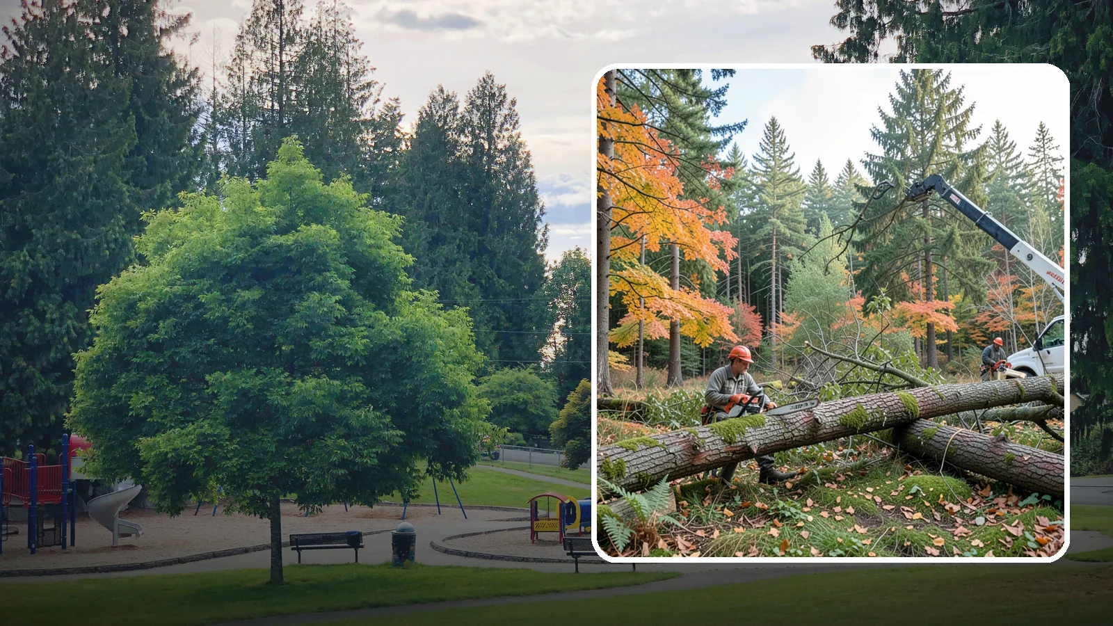 Hazard Mitigation in Bonney Lake, Pierce County, WA - The identification and reduction of tree-related hazards through targeted corrective work.
