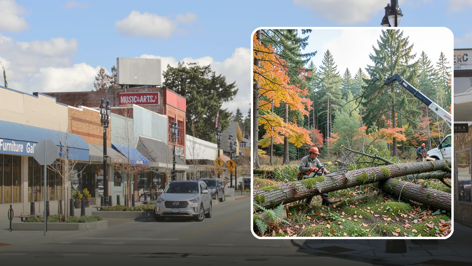 Hazard Mitigation in Bothell, King County, WA - The identification and reduction of tree-related hazards through targeted corrective work.