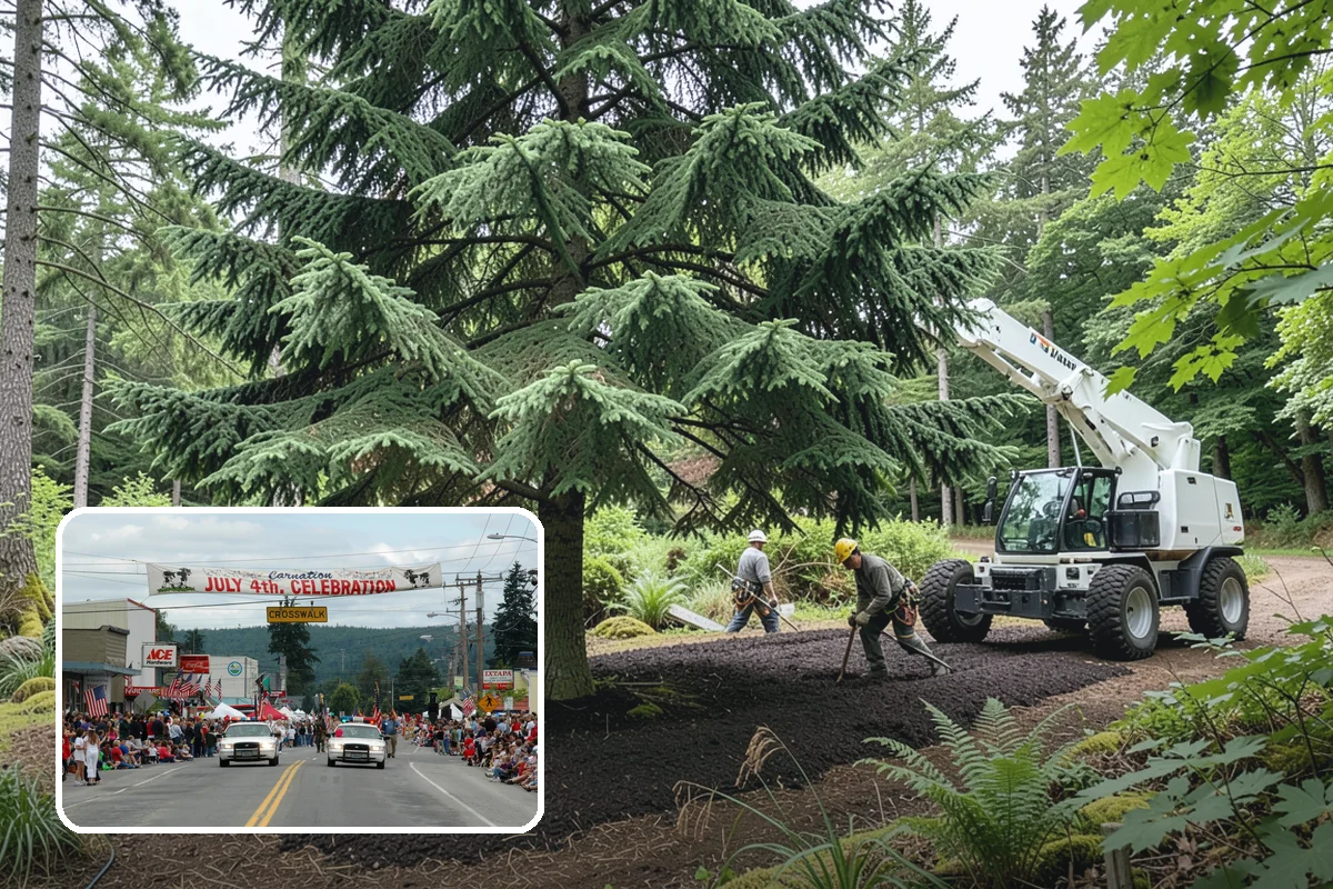 Hazard Mitigation in Carnation, King County, WA - Supports long-term tree health and stability