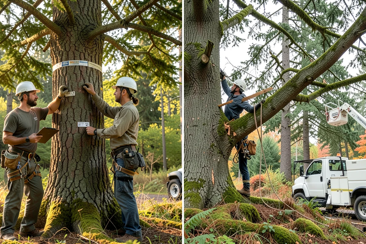 Hazard Mitigation in Clyde Hill, King County, WA - Inspect the tree and its site