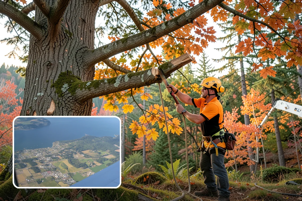 Hazard Mitigation in Coupeville, Island County, WA - Supports long-term tree health and stability