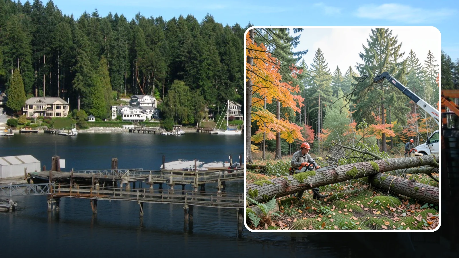 Hazard Mitigation in Gig Harbor, Pierce County, WA - The identification and reduction of tree-related hazards through targeted corrective work.
