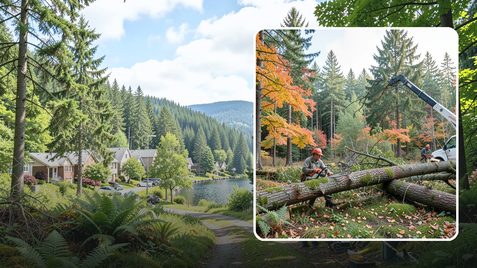 Hazard Mitigation in Lake Forest Park, King County, WA - The identification and reduction of tree-related hazards through targeted corrective work.
