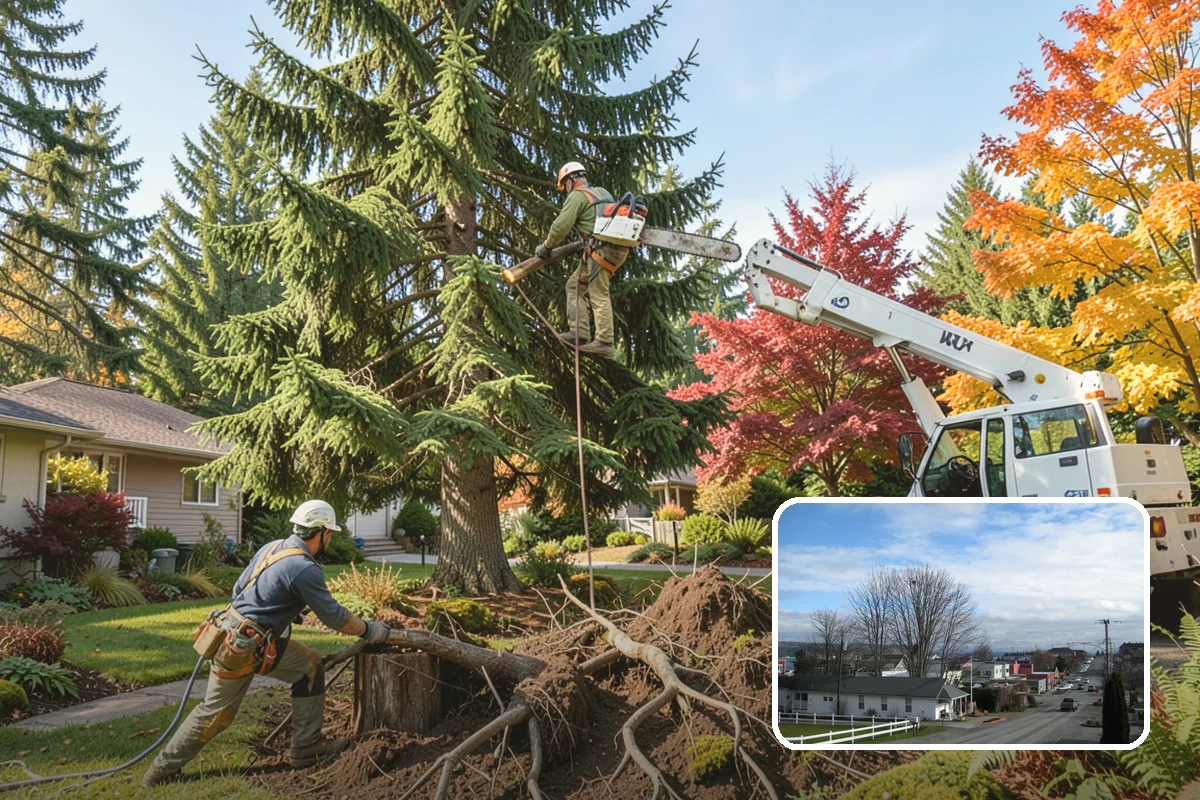 Hazard Mitigation in Langley, Island County, WA - Supports long-term tree health and stability