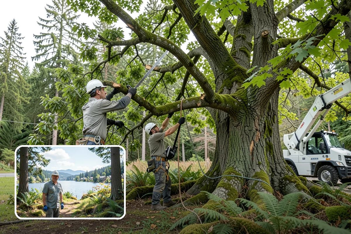 Hazard Mitigation in Milton, King County, WA - Supports long-term tree health and stability