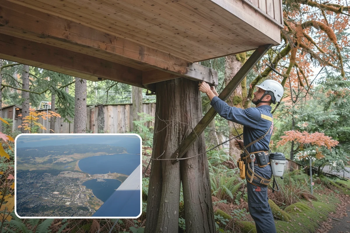 Hazard Mitigation in Oak Harbor, Island County, WA - Supports long-term tree health and stability