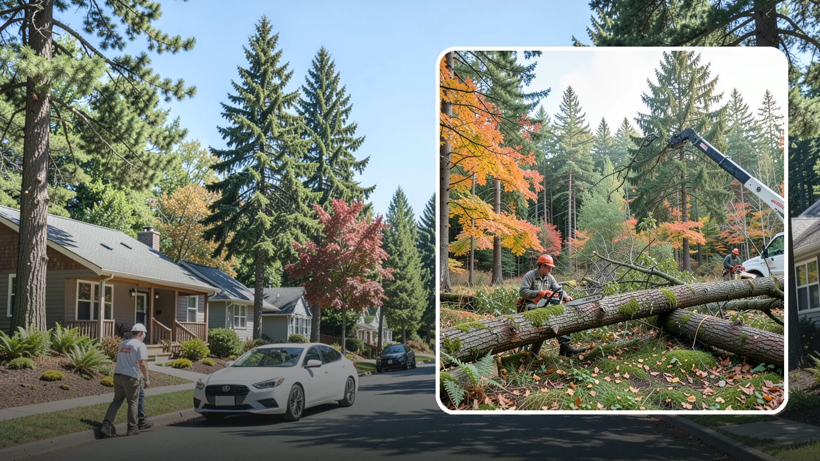 Hazard Mitigation in Orting, Pierce County, WA - The identification and reduction of tree-related hazards through targeted corrective work.