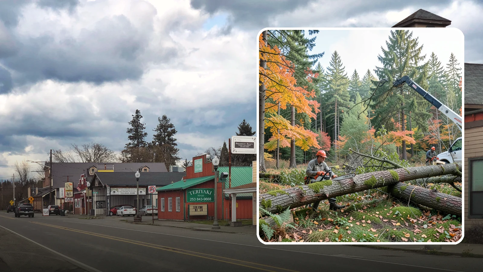 Hazard Mitigation in Roy, Pierce County, WA - The identification and reduction of tree-related hazards through targeted corrective work.