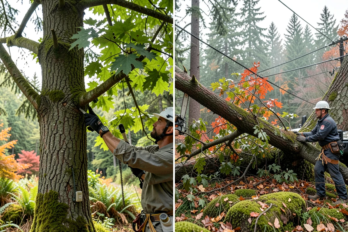 Hazard Mitigation in Shoreline, King County, WA - Inspect the tree and its site