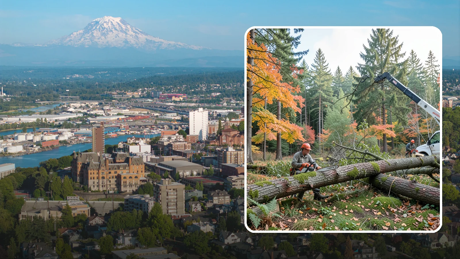 Hazard Mitigation in Tacoma, Pierce County, WA - The identification and reduction of tree-related hazards through targeted corrective work.