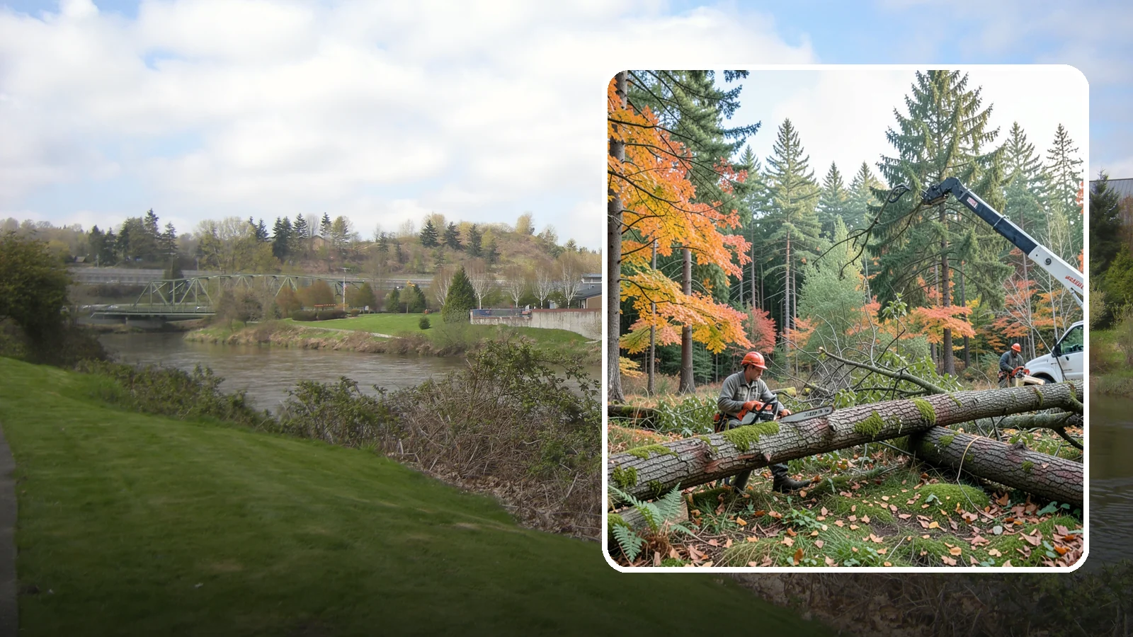 Hazard Mitigation in Tukwila, King County, WA - The identification and reduction of tree-related hazards through targeted corrective work.