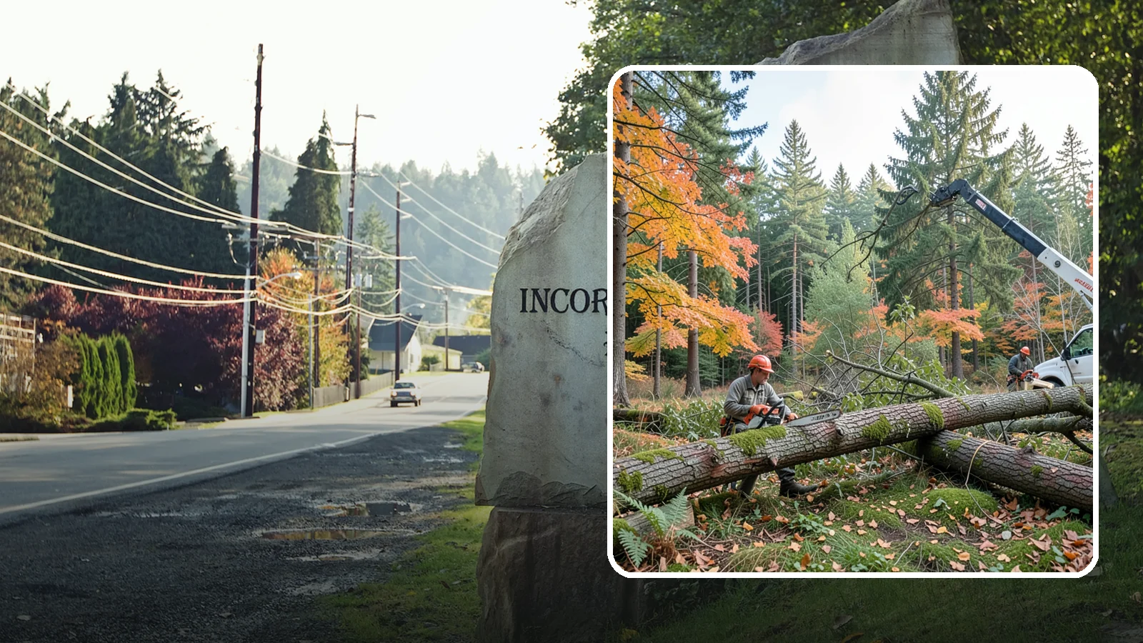 Hazard Mitigation in Wilkeson, Pierce County, WA - The identification and reduction of tree-related hazards through targeted corrective work.