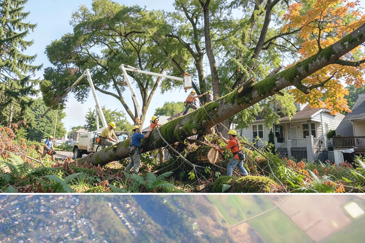 Hazardous tree removal in Algona, King County, WA - Work can be performed year-round but may require specialized rigging gear during wet seasons