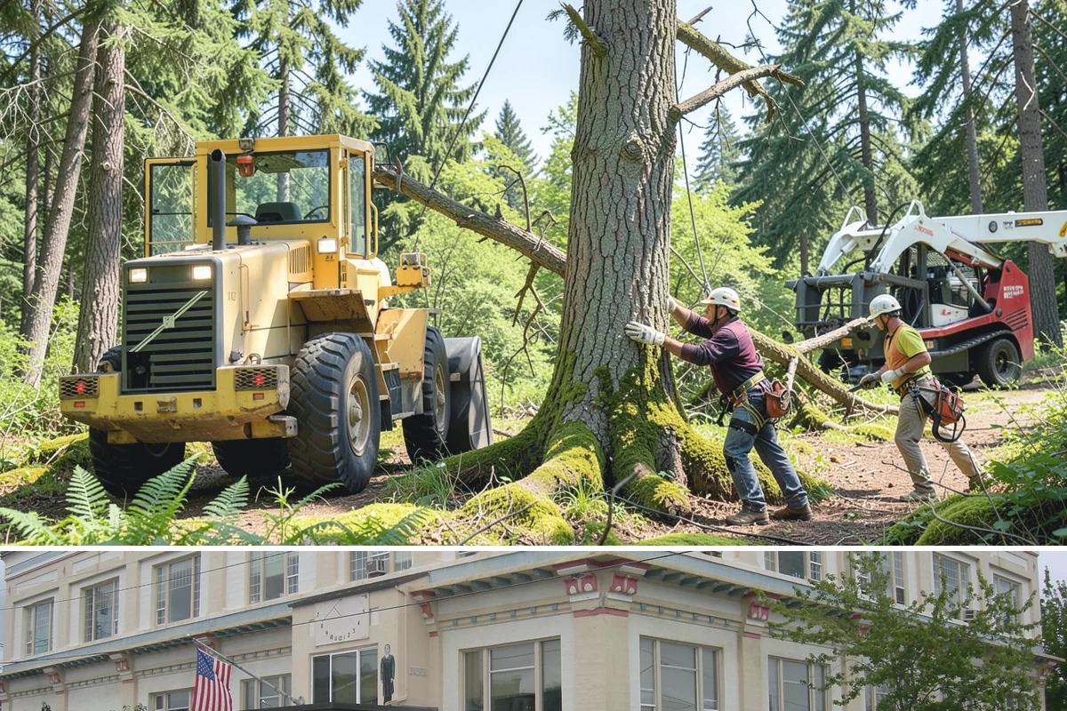 Hazardous tree removal in Anacortes, Skagit County, WA - Work can be performed year-round but may require specialized rigging gear during wet seasons
