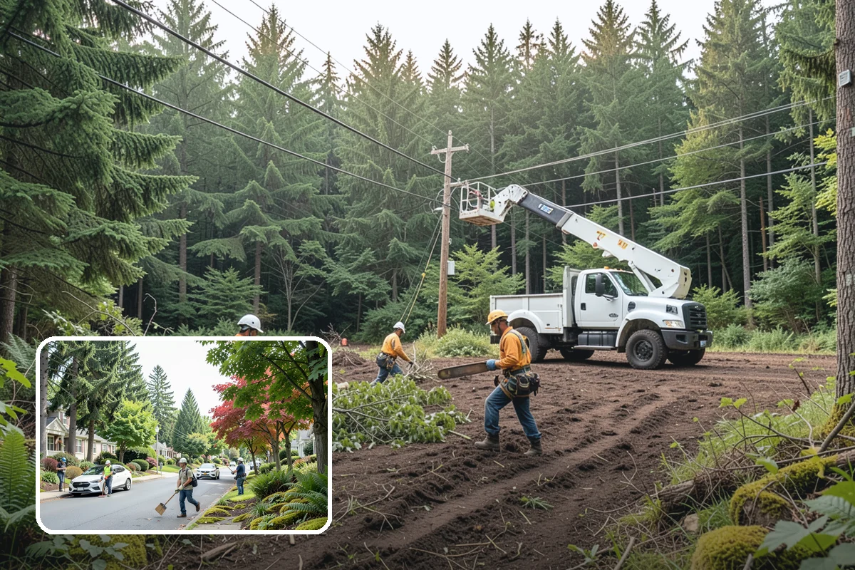 Hazardous tree removal in Beaux Arts Village, King County, WA - Removes safety hazards and reduces liability