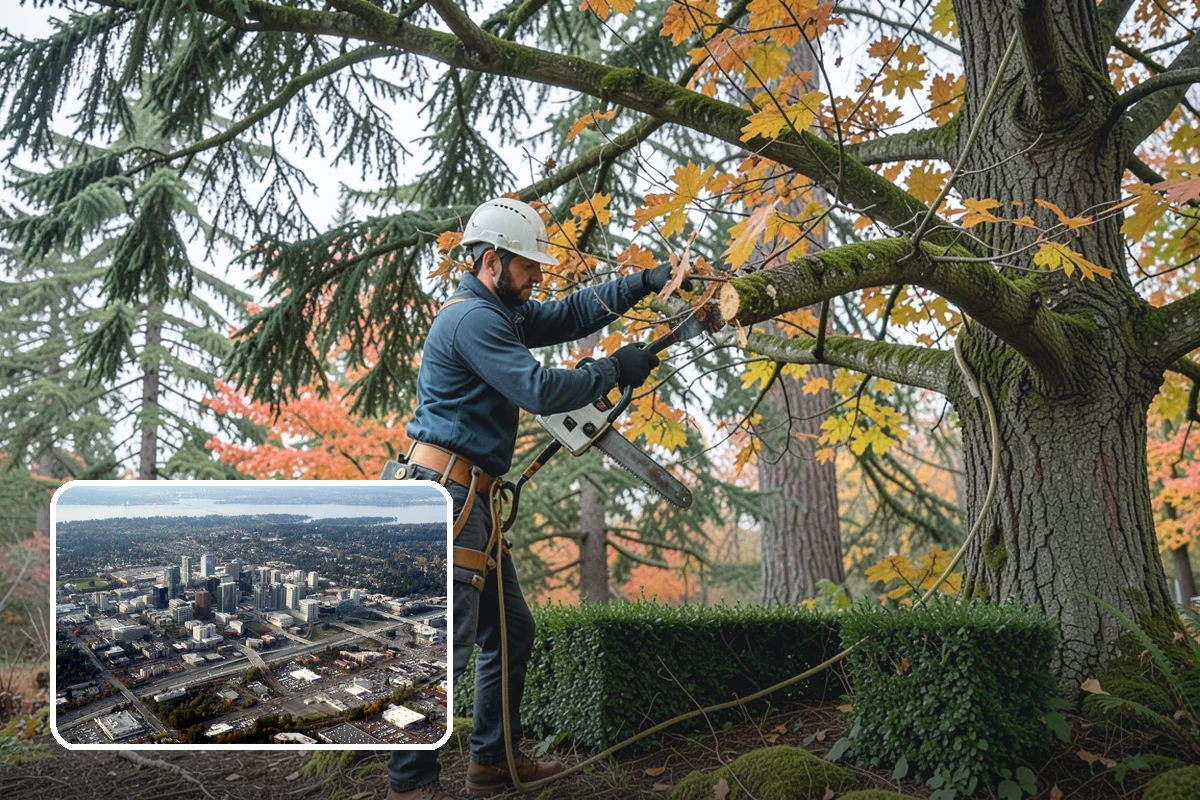 Hazardous tree removal in Bellevue, King County, WA - Removes safety hazards and reduces liability