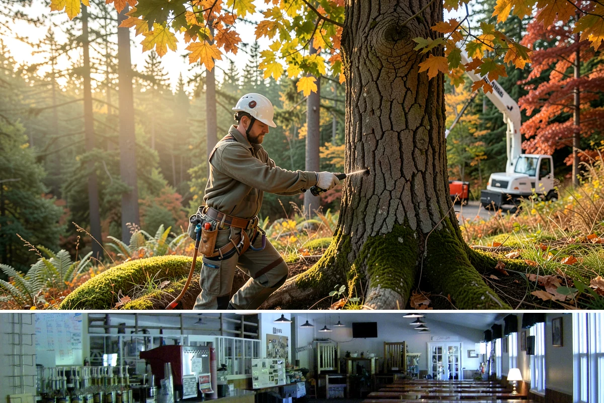 Hazardous tree removal in Black Diamond, King County, WA - Work can be performed year-round but may require specialized rigging gear during wet seasons