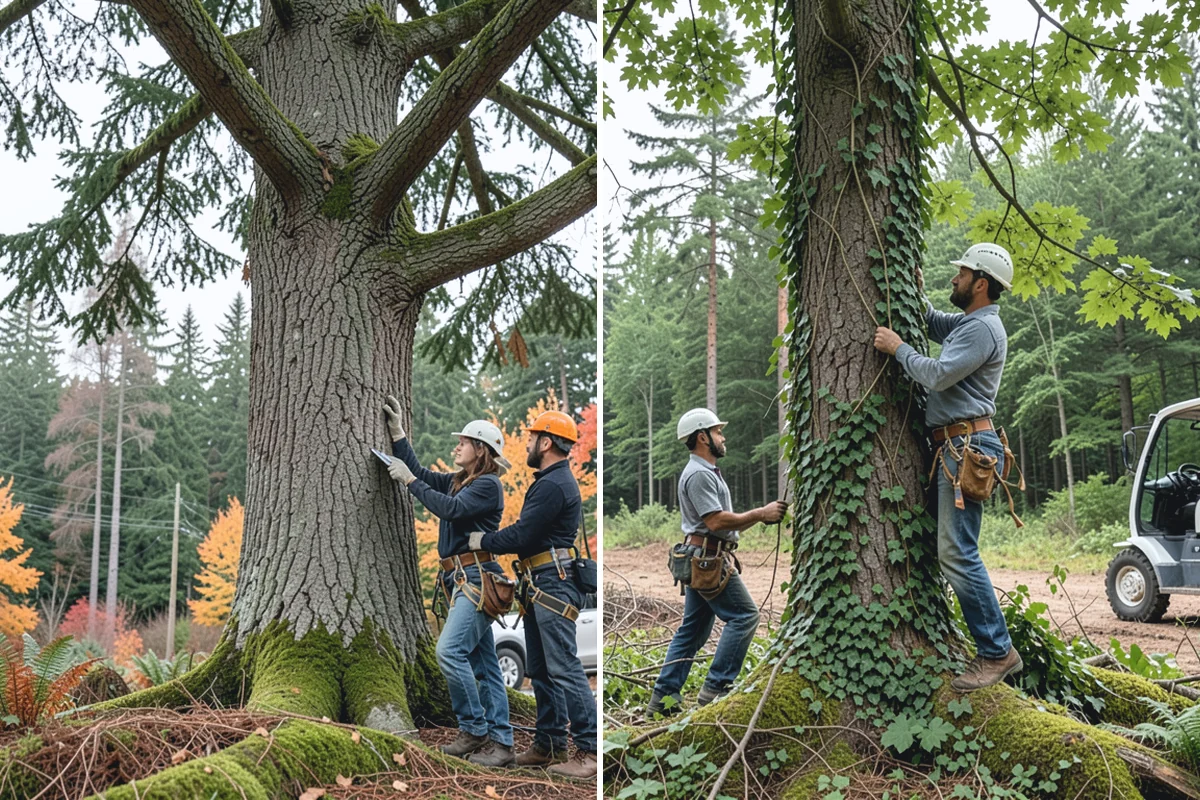 Hazardous tree removal in Bonney Lake, Pierce County, WA - On-site assessment and hazard evaluation