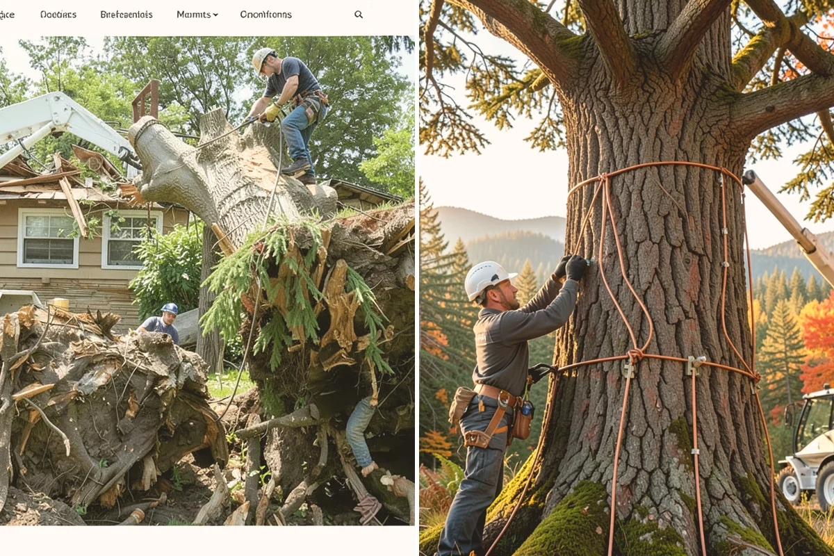Hazardous tree removal in Bothell, King County, WA - On-site assessment and hazard evaluation
