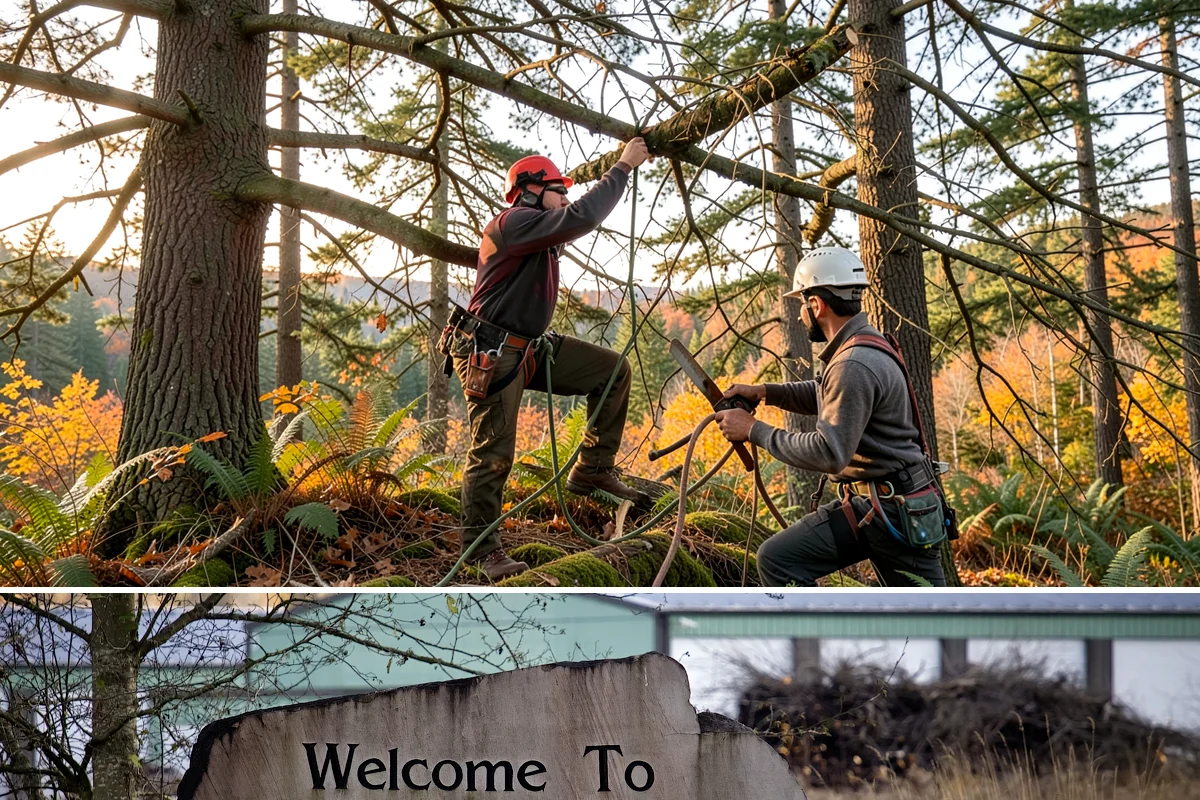 Hazardous tree removal in Buckley, Pierce County, WA - Work can be performed year-round but may require specialized rigging gear during wet seasons