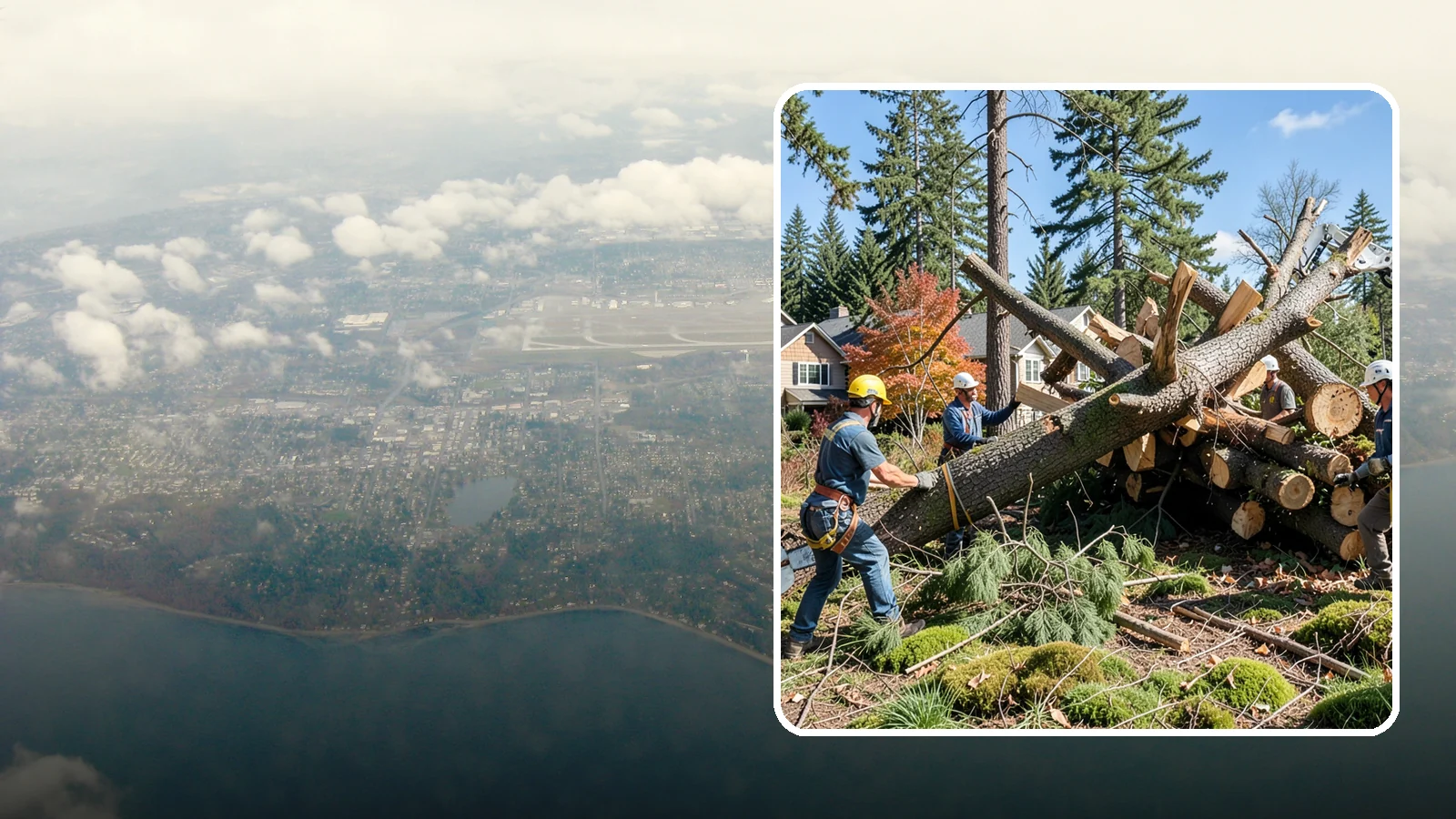 Hazardous tree removal in Burien, King County, WA - The controlled removal of trees that pose a safety risk due to structural defects, decay, or dangerous lean.