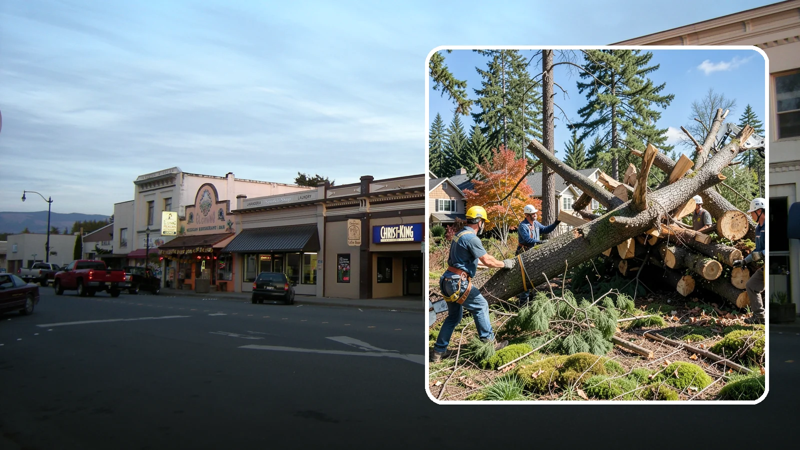 Hazardous tree removal in Burlington, Skagit County, WA - The controlled removal of trees that pose a safety risk due to structural defects, decay, or dangerous lean.