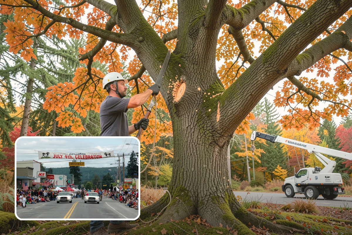 Hazardous tree removal in Carnation, King County, WA - Removes safety hazards and reduces liability