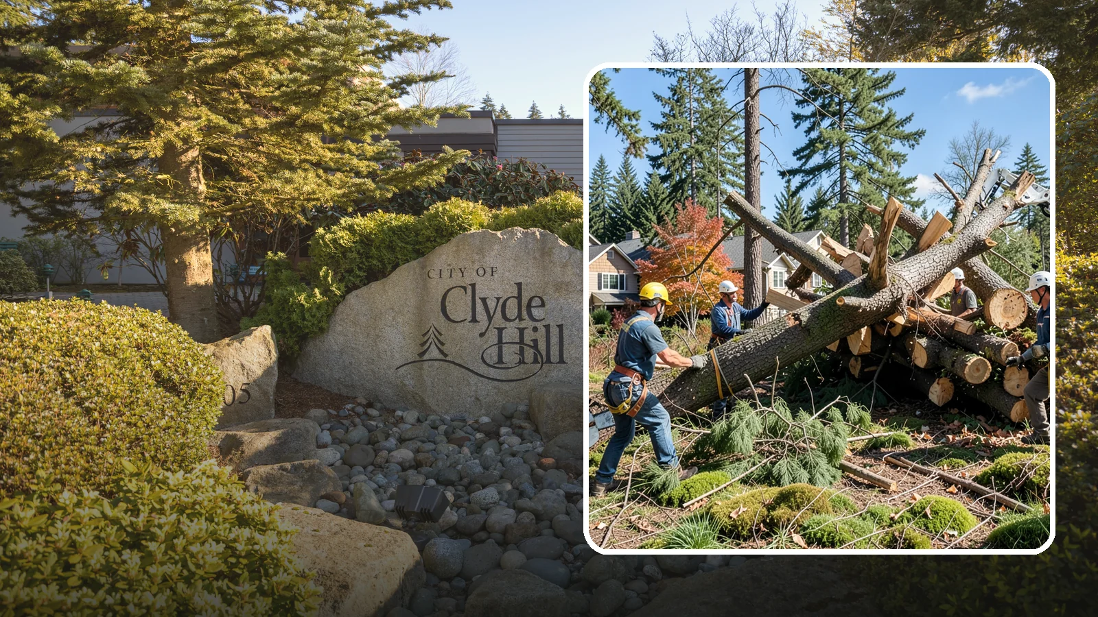 Hazardous tree removal in Clyde Hill, King County, WA - The controlled removal of trees that pose a safety risk due to structural defects, decay, or dangerous lean.