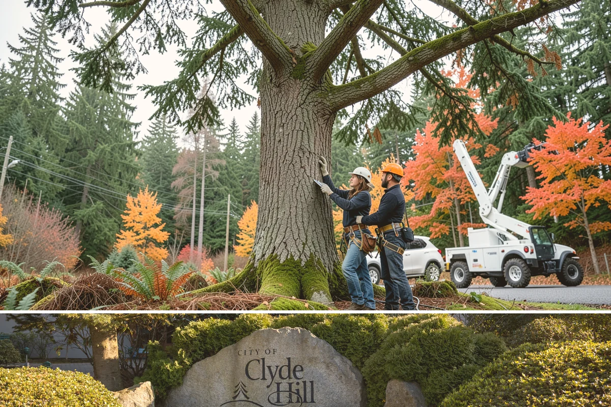 Hazardous tree removal in Clyde Hill, King County, WA - Work can be performed year-round but may require specialized rigging gear during wet seasons