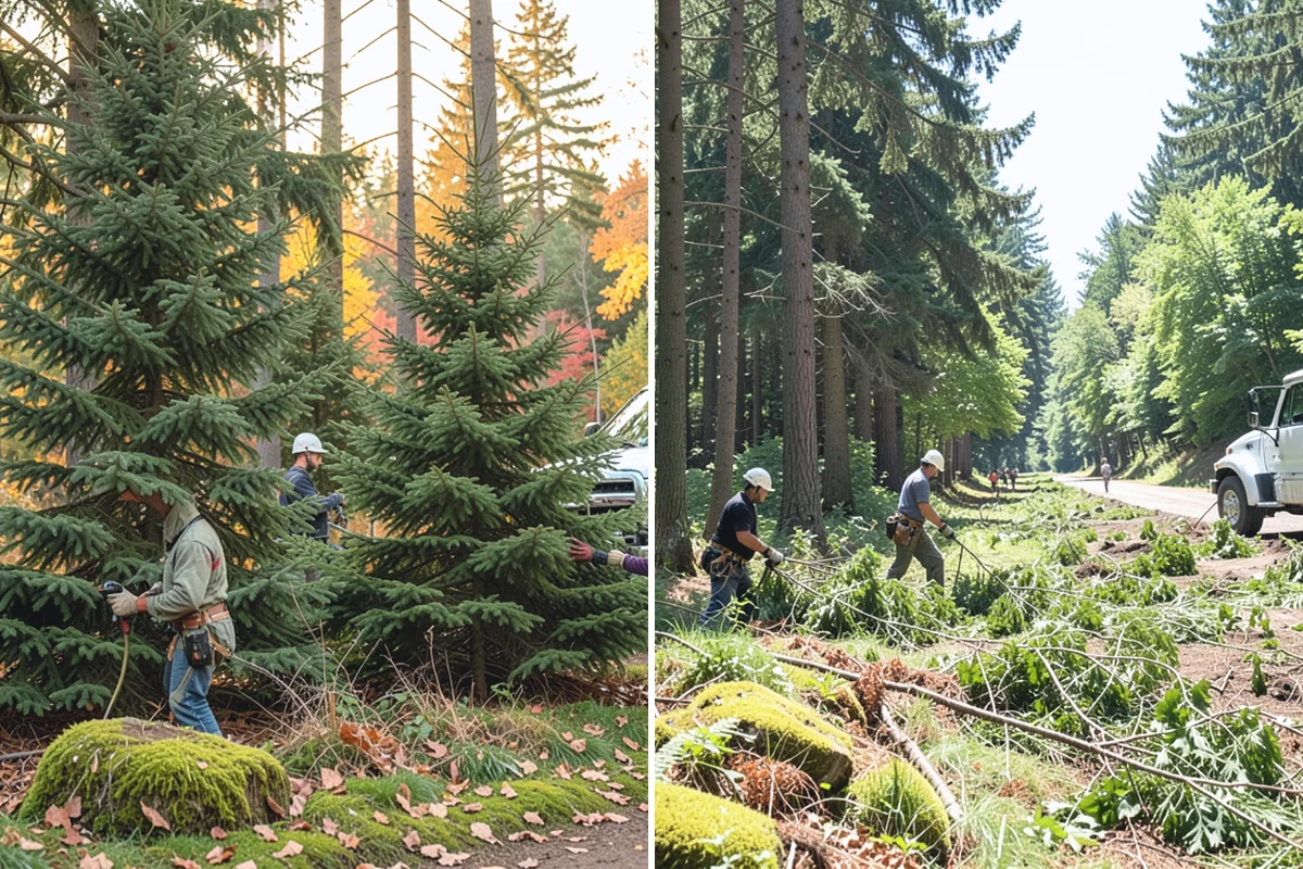 Hazardous tree removal in Coupeville, Island County, WA - On-site assessment and hazard evaluation