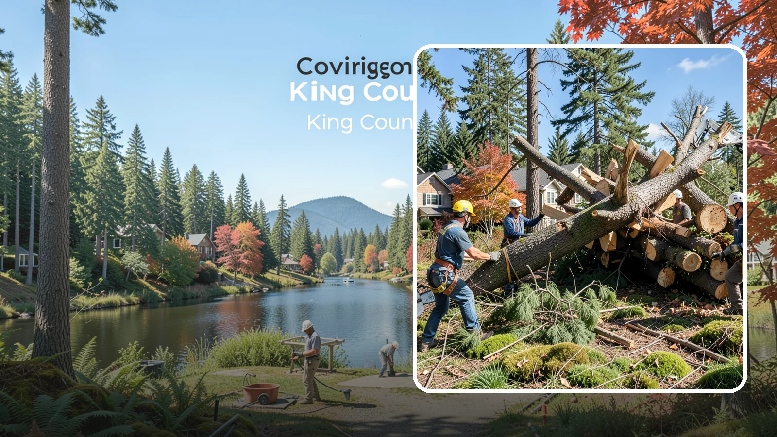 Hazardous tree removal in Covington, King County, WA - The controlled removal of trees that pose a safety risk due to structural defects, decay, or dangerous lean.