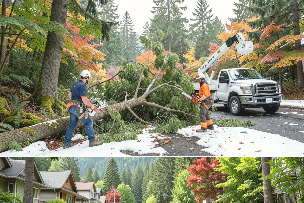 Hazardous tree removal in Darrington, Snohomish County, WA - Work can be performed year-round but may require specialized rigging gear during wet seasons
