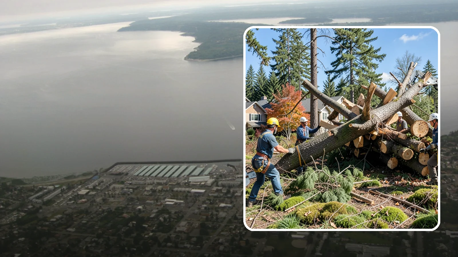 Hazardous tree removal in Des Moines, King County, WA - The controlled removal of trees that pose a safety risk due to structural defects, decay, or dangerous lean.
