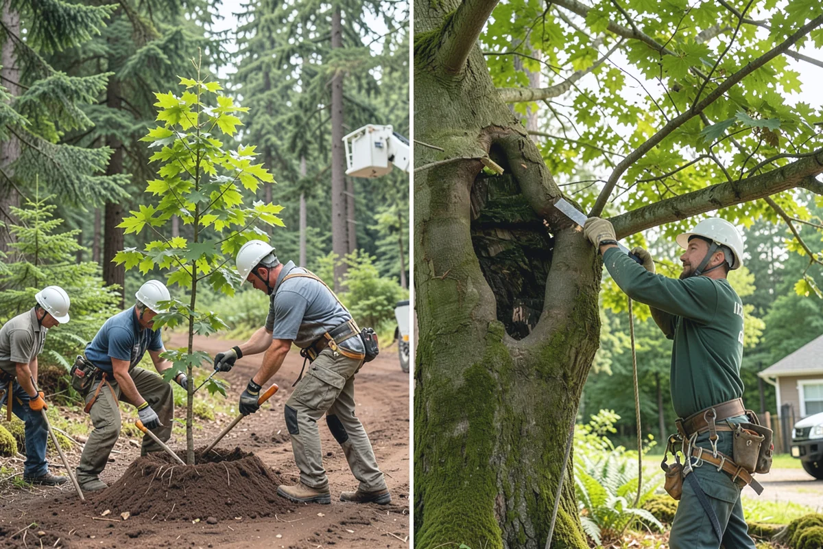 Hazardous tree removal in Des Moines, King County, WA - On-site assessment and hazard evaluation