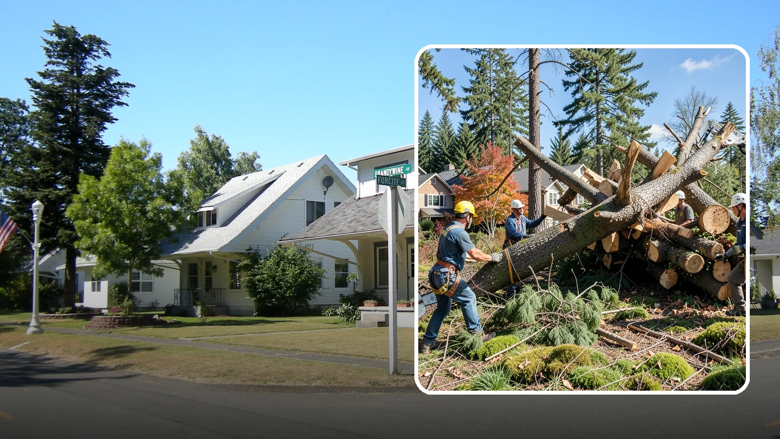 Hazardous tree removal in DuPont, Pierce County, WA - The controlled removal of trees that pose a safety risk due to structural defects, decay, or dangerous lean.
