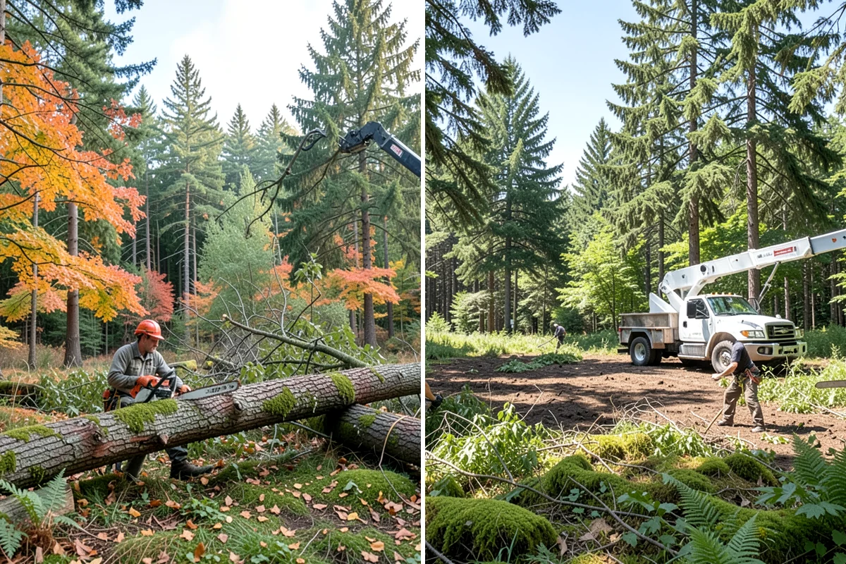 Hazardous tree removal in DuPont, Pierce County, WA - On-site assessment and hazard evaluation