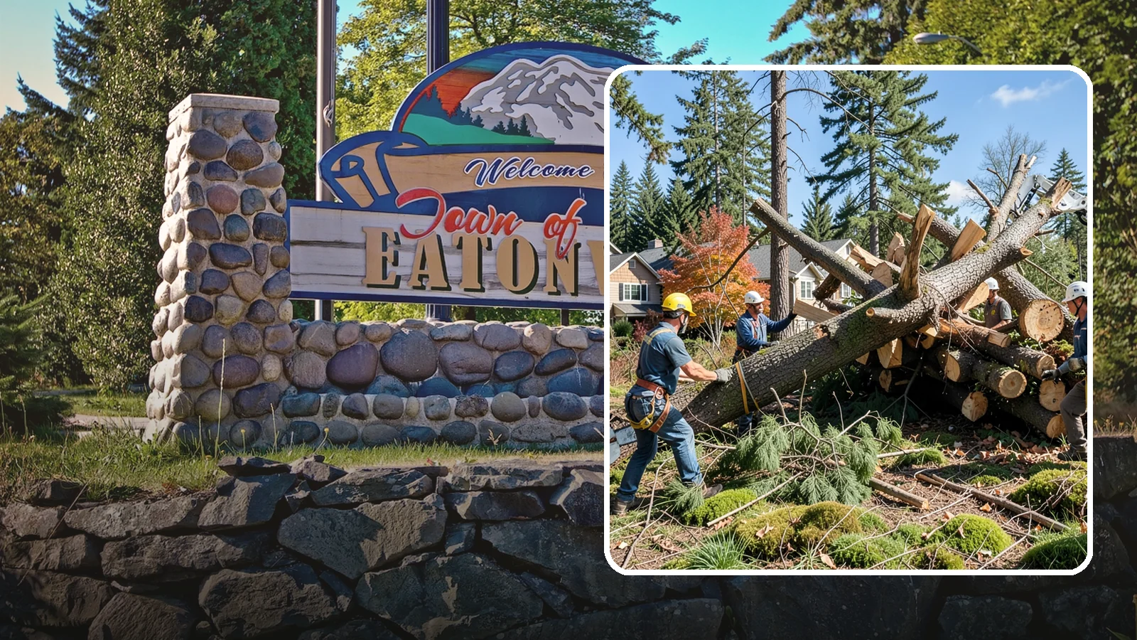 Hazardous tree removal in Eatonville, Pierce County, WA - The controlled removal of trees that pose a safety risk due to structural defects, decay, or dangerous lean.