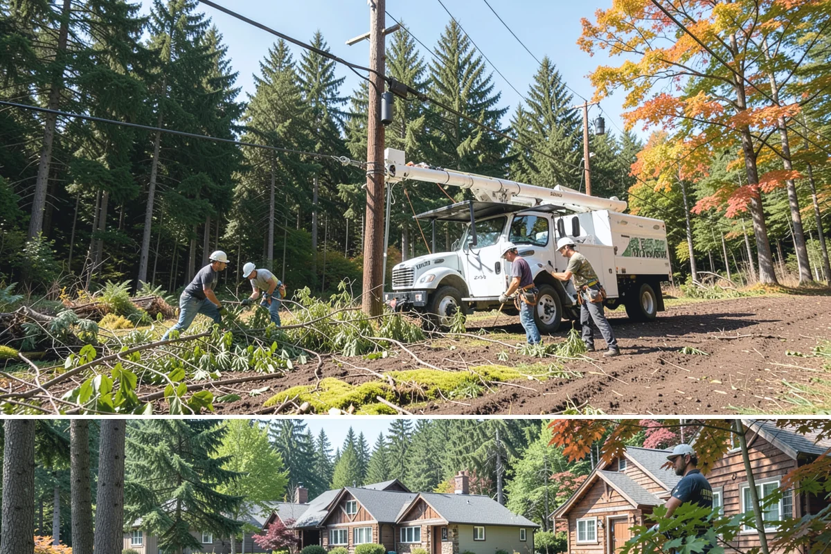 Hazardous tree removal in Edgewood, Pierce County, WA - Work can be performed year-round but may require specialized rigging gear during wet seasons