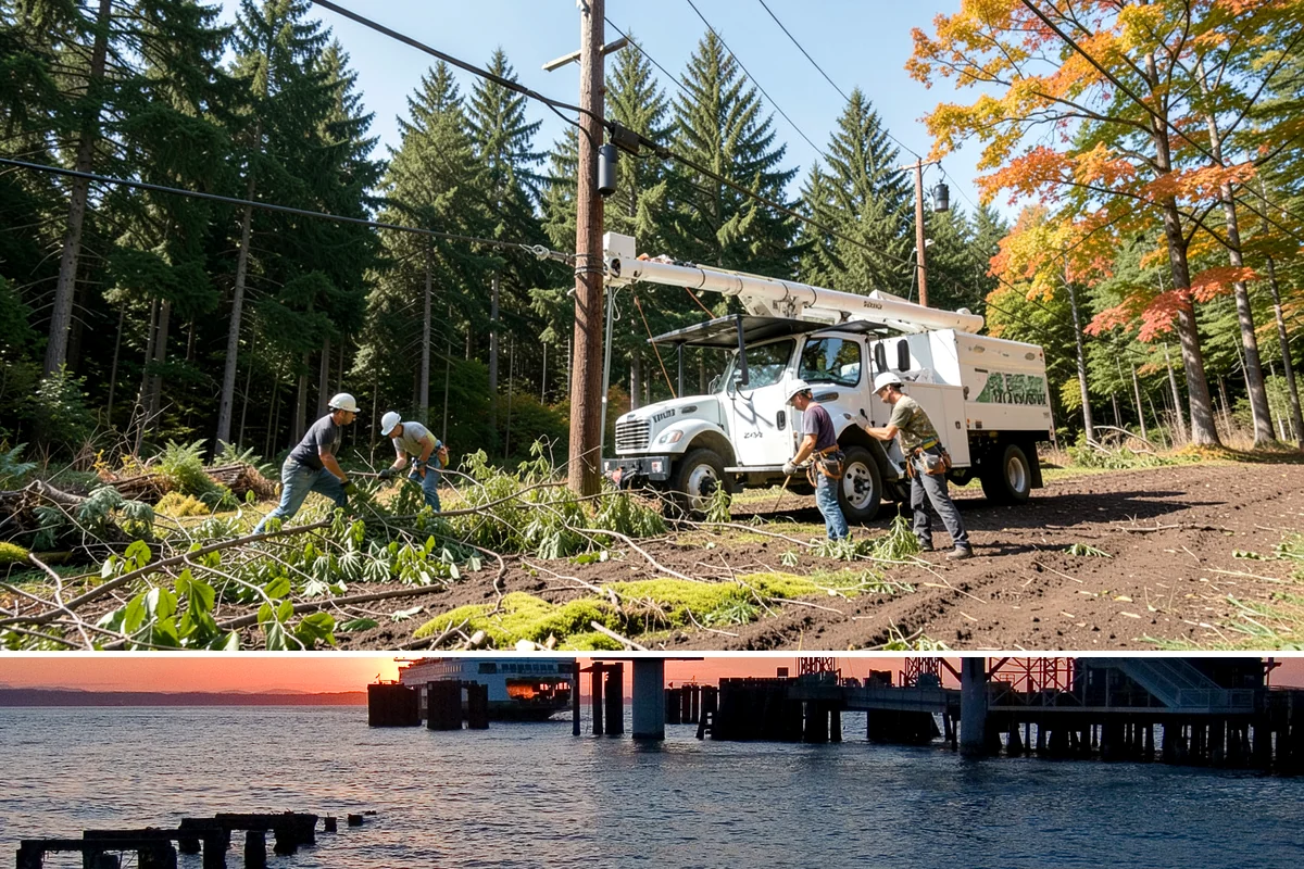 Hazardous tree removal in Edmonds, Snohomish County, WA - Work can be performed year-round but may require specialized rigging gear during wet seasons