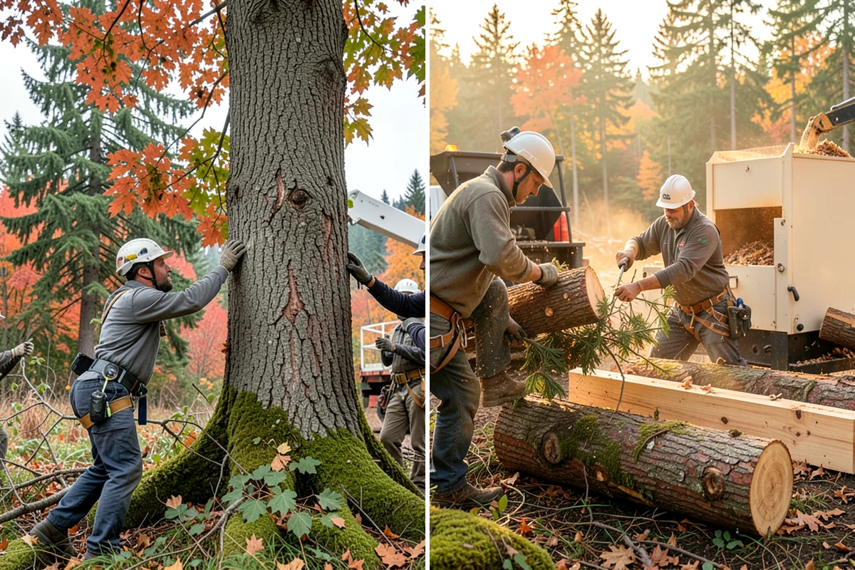 Hazardous tree removal in Enumclaw, King County, WA - On-site assessment and hazard evaluation