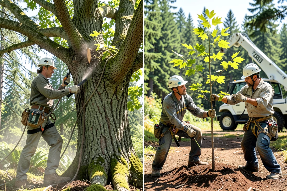 Hazardous tree removal in Everett, Snohomish County, WA - On-site assessment and hazard evaluation