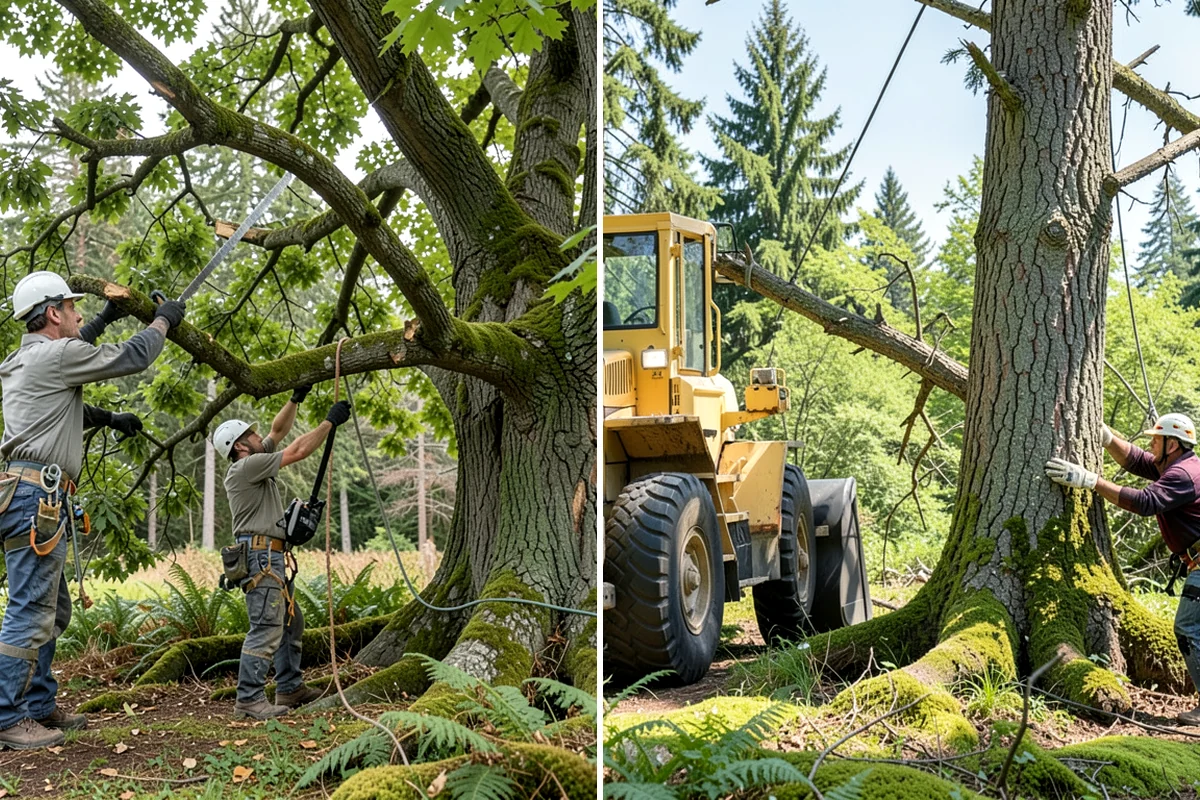 Hazardous tree removal in Gig Harbor, Pierce County, WA - On-site assessment and hazard evaluation