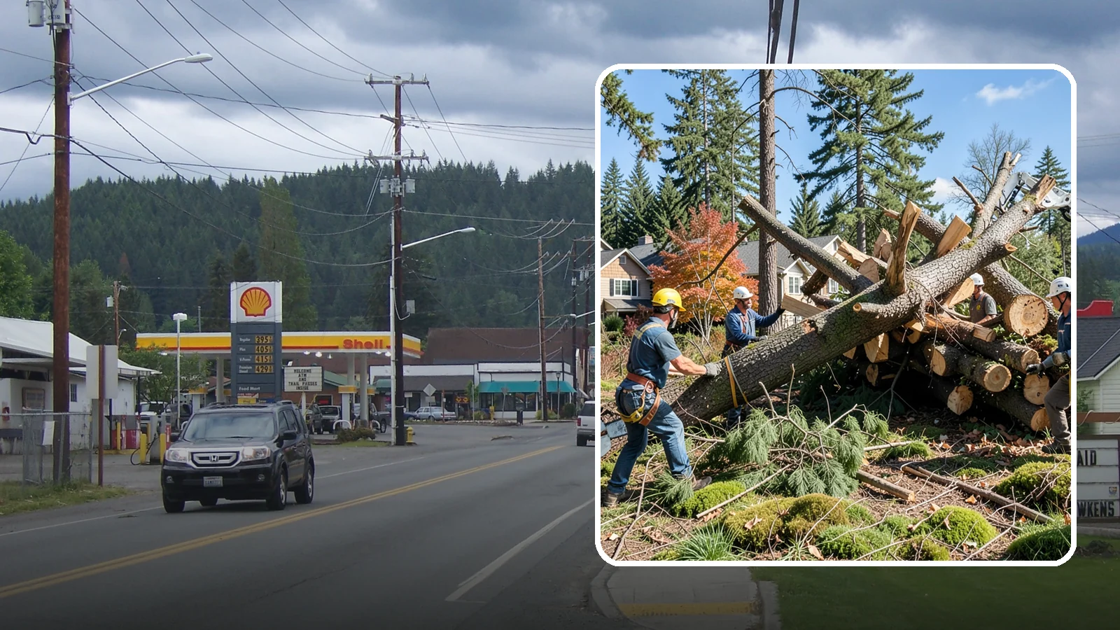Hazardous tree removal in Granite Falls, Snohomish County, WA - The controlled removal of trees that pose a safety risk due to structural defects, decay, or dangerous lean.